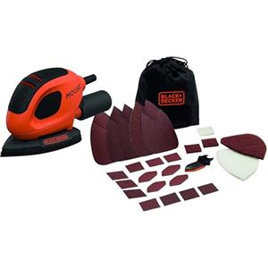 BLACK+DECKER, NUOVA LEVIGATRICE MOUSE MULTIFUNZIONE 55W con 15 Accessori. BEW230BC-QS