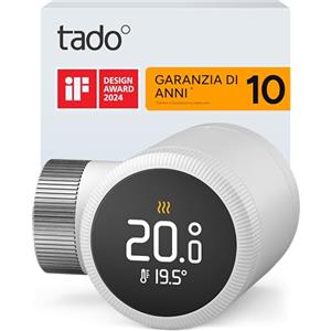 tado° termostato intelligente X, controllo del riscaldamento tramite app e smart speaker (Alexa, Siri, Google Assistant), installazione fai da te