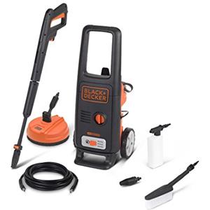 BLACK+DECKER Idropulitrice ad Alta Pressione BXPW1600PE con Patio Cleaner e Spazzola Fissa (1600 W, 125 bar, 420 l/h)