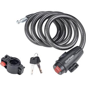 GRIFEMA GA1204-12 Lucchetto per bicicletta con 2 chiavi, nero