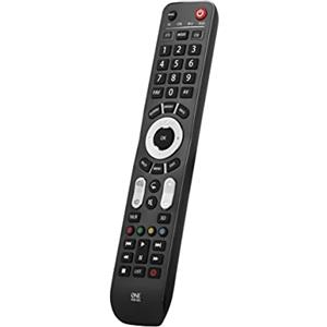 One For All Evolve 4 Telecomando Universale - Funziona con 4 dispositivi (TV Freeview Blu-ray e Audio) - Funziona con tutte le marche - Nero -URC7145