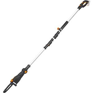 WORX WG349E.9 Motosega a batteria da 20V 18 cm con portata di 3,6 m - Solo utensile (Non Include Batteria e Caricatore) - Pertica Tensione Automatica della Catena