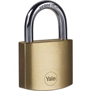 Yale Lucchetto in ottone Y110B/40/122/1 corpo 40mm, arco in acciaio, 3 chiavi
