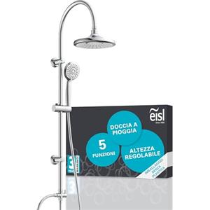 EISL PIOGGIA D'ESTATE DX1005CS-A, colonna doccia senza miscelatore, doccia con ampio getto a pioggia e doccetta, colonna doccia, ideale per il retrofit