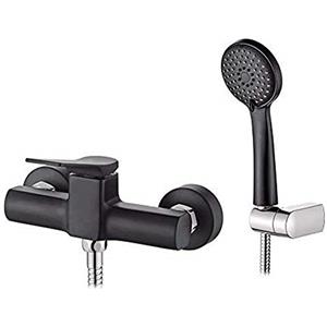 Ibergrif Praga, Rubinetto Miscelatore Monocomando per Doccia con Doccetta, Supporto e Flessibile