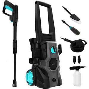 Cecotec Idropulitrice ad alta pressione HydroBoost 1600 Car&Garden. 1600 W, casa, giardino o auto, portata max 468 l/h, 135 bar di pressione max, pompa in alluminio, raggio d'azione 14m multicolore