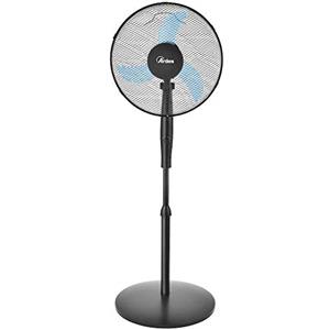 Ardes AR5EA41PB Easy 41PB PLUS Ventilatore a Piantana Base Tonda 3 Pale 40 cm, Altezza 130 cm, 3 Livelli di velocità, Design Premium Total Black