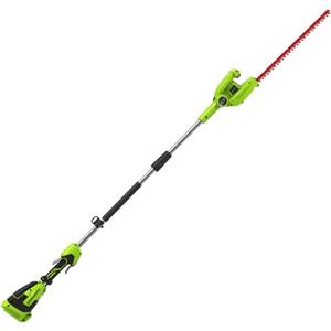 Greenworks G40PHA Tagliasiepi ad Asta a Batteria con Albero Divisibile, Lame a Doppia Azione 51cm, Taglia Rami Spessi Fino a 18mm, Testa Rotante di 125°, 3000SPM