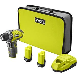 Ryobi R12DD-220S Trapano avvitatore a batteria 12V, 2 velocità, 2 batterie da 2.0Ah