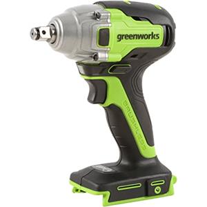 Greenworks GD24IW400 Bullonatrice a Impulsi a Batteria con Motore Brushless, 0-2800 giri/min., 0-4000ipm, 400Nm di Coppia, Attacco da 1/2" (1,27cm) SENZA Batteria 24V e Caricabatterie, Garanzia 3 Anni