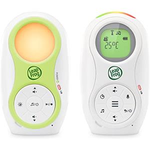 LeapFrog LF80 Audio Baby Monitor with Two Batteries, Temperature Sensor, Reminder Function, Noise Indicator, Safe Transmission, Long Distance, Night Light, Voice Recording
