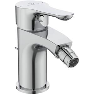 Ideal Standard - Miscelatore per bidet Alpha, con scarico, cartuccia FirmaFlow e tecnologia CLICK a risparmio idrico, sistema di montaggio rapido Easy Fix, cromato