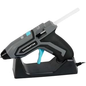 Cecotec Pistola per Colla a Caldo Senza Fili, CecoRaptor Perfect Fix, Batteria 3.7 V e 1500 mAh, Diametro Barra 7 mm e 140 mm di Lunghezza, Riscaldamento 90 s, Autonomia fino a 30 min