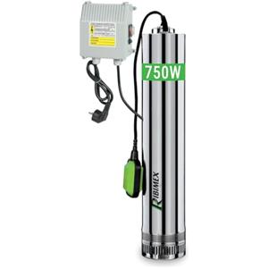 Ribimex Pompa sommersa per pozzi 4 turbine 750W
