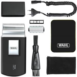Wahl Travel Shaver Rasoio elettrico senza fili e ricaricabile per uomini, ottimo per i viaggi, per tagliare i capelli e la barba, compatto e portatile