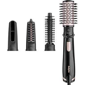 BaByliss Spazzola rotante ad aria calda, 4 accessori intercambiabili per asciugare, modellare, lisciare e volumizzare, 2 temperature più aria fredda, 2 direzioni di rotazione, 1000 W AS200E
