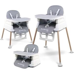 Mobiclinic® kids, Seggiolone pappa evolutivo, 3 in 1, Kiara, + sedia da gioco alto, Pieghevole, Cintura di sicurezza a 5 punti, Vassoio regolabile, 6-36 mesi, Fino 15 kg