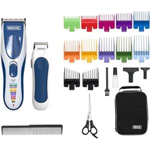 WAHL Color Pro Cordless Taglia Capelli Elettrico, a Batteria Ricaricabile, Senza Filo, 8 Pettini Guida colorati facili da usare; Lama Lavabile