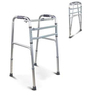 Mobiclinic®, Deambulatore Pieghevole, Senza Ruote, Mezquita, Ausilio per la Mobilità, Estremità Antiscivolo, Altezza Regolabile, Pieghevole, Alluminio, Ultraleggero, Sicuro, Peso Massimo 100 kg