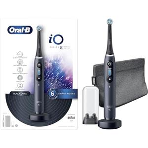 Oral-B Special Edition iO - 8 - Spazzolino Elettrico Ricaricabile Di Braun, 1 Spazzolino Nero Esclusivo Con Tecnologia Magnetica Rivoluzionaria, Display A Colori, 1 Testina, 1 Astuccio Magnetico
