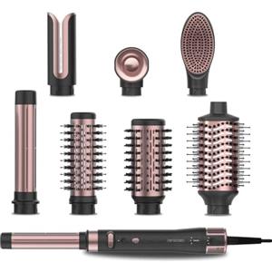 Cecotec Styler - Capelli modellanti multifunzionali, 8 teste CeramicCare 8in1, AirGlam Gyro. 1500 W, Liscio, Modo e Fibbia, Motore Brushless, Funzione Rotante e Rivestimento Ceramica e Cheratina