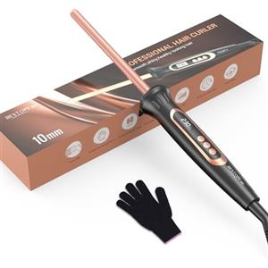 BESTOPE MIX Arricciacapelli da 10 MM, Multi-Temperatura, Ferro capelli per Piccoli Ricci, Ferro Arricciacapelli a Riscaldamento Rapido,Arricciacapelli con un Passaggio Ogni Cinque Gradi