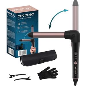 Cecotec Arricciacapelli Manuale SurfCare TwistWaves. 43W, Arricciacapelli da 25 mm con Gomito a 90 gradi per Maggiore Comodità, Include Guanto Termico, Custodia e 2 Clip