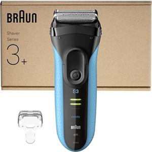 Braun Serie 3 Rasoio Elettrico Barba, ProSkin, Regolabarba Uomo, Rasoio Barba, Rifinitore di precisione, Accessori Inclusi, Regolabarba Braun, Idea Regalo, 3040s Nero e Blu Notte