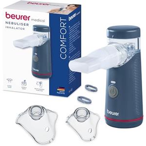 Beurer IH 49 Aerosol per inalazioni portatile, batteria ricaricabile, silenzioso, per bambini e adulti, tecnologia a membrana oscillante, in caso di malattie delle vie respiratorie