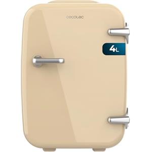 Cecotec Mini Frigorifero Bolero MiniCooling 4L Habana Cream, 12V-220V, Compatibile con auto e roulotte, Funzione di raffreddamento e riscaldamento, Intervallo di temperatura 5-65°C, Trasporto facile