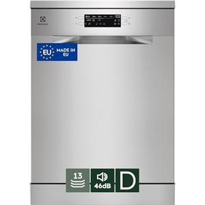 Electrolux Lavastoviglie ESA47300SX, 60 Cm, 14 Coperti, Tecnologia AirDry 300, Lavaggio Rapido, AutoSense, Cestello QuickLift, Programma MachineCare, dB 46, Grigio, Classe D