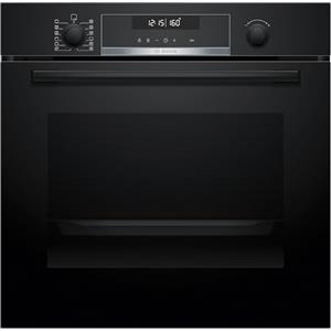 Bosch HBG578BB3 Serie 6, Forno da incasso, Pirolisi: pulizia del forno senza sforzo, Display LCD bianco, Funzione AirFry, 30 programmi automatici, Nero, 60 x 60 cm