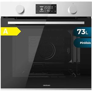 Cecotec Forno da Incasso Multifunzione Pirolitico Bolero Hexa P526000 Line A. 2800W, 73L, 9 funzioni: Defrost, Convenzionale, Grill, Pirolisi. Display Touch, Cooling Fan, Porta Vetro, Classe A