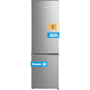 COMFEE' RCB359IX2 Frigorifero doppia porta 262L, Congelatore da incasso, Basso Gelo, Altezza 177.3 cm, 39 dB, Luce LED, Temperatura Regolabile, Inox