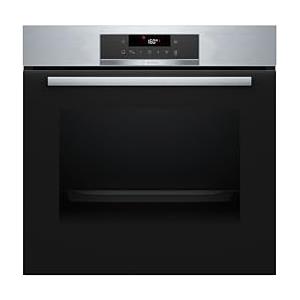 Bosch HBF114BS1 Serie 2, Forno da incasso, Cottura uniforme fino a 3 livelli, Manopole a scomparsa, Display digitale LED rosso, Idrolisi, Acciaio, 60 x 60 cm, Versione Esclusiva Amazon