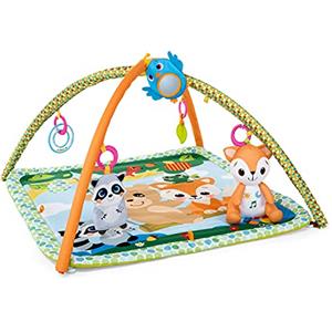 Chicco Tappeto con Archi Foresta Magica, Neonato Multifunzione con Tappeto Multicolore Animaletti Bambini, 5 Pendenti Staccabili, Volpe Peluche, Musica Rilassante e Luci Soffuse Giochi Neonato 0+ Mesi