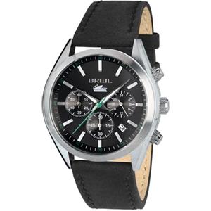 Breil - Orologio Uomo Collezione MANTA CITY TW1608 - Orologio da Polso Solo Tempo con Quadrante Analogico Grigio - Movimento VD53 TIME MODULE - Orologio al Quarzo - Bracciale in Pelle Nera