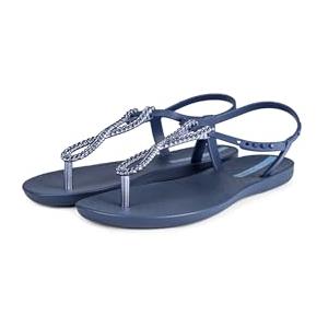 Ipanema CLASS Twist Sandal FEM - Sandali da donna con decorazioni glitterate, suola piatta, Blu, 40 EU