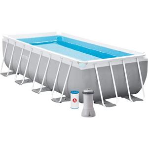 INTEX Piscina Prisma Metal Frame 400x200x100 Pompa Filtro e Scaletta