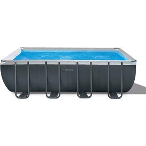 INTEX Piscina Ultra Xtr Frame Rettangolare 549x274x132 Pompa Sabbia, Scaletta Doppia, Telo, Copertura