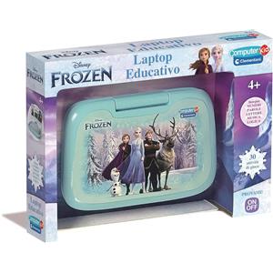 Clementoni Laptop Educativo Frozen per Bambini 4 Anni - Impara Lettere, Numeri, Logica e Musica con Design a Tema Principessa