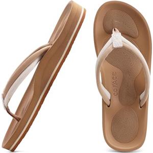 COFACE Infradito Donna Moda Estive Comode Ciabatte Supporto Arco Plantare Flip Flop Mare Aperte Sandali Infradito da Spiaggia Piscina Leggero Antiscivolo Gomma Suole Grigio 40