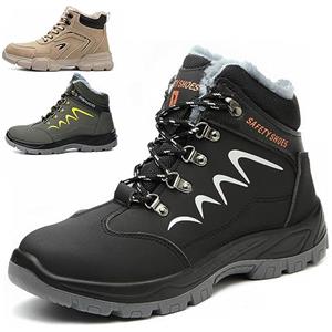 NACKINg Scarpe Antinfortunistiche Invernali Leggere Uomo Donna Impermeabili Scarpe da Lavoro con Punta in Acciaio, con Calda Imbottitura, Stivali Sicurezza, Nero, EU 41