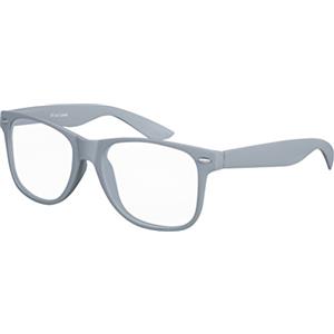 BALINCO Nerd Occhiali da sole con lenti trasparenti in gomma opaca Retro Vintage Unisex Occhiali con cerniera a molla (Grigio)