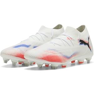 PUMA Scarpa da Calcio Unisex Future 8 Match MXSG, Bianco Nero-Rosso incandescente, Taglia 40, Puma Bianco PUMA Nero Rosso Brillante, 42.5 EU