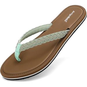 ARRIGO BELLO Infradito Donna Antiscivolo Sandali Eleganti Comode Piscina Mare Spiaggia Estive Ciabatte Taglia 36-41 (Verde，39)