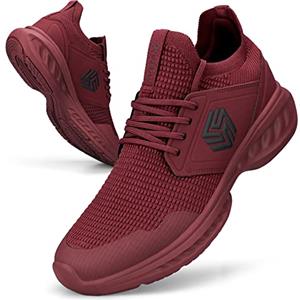 Giniros Sneakers Uomo Scarpe Running Ginnastica Corsa Leggere Traspiranti Casual Sportive Palestra Trekking Mesh Basket Comode Outdoor Fitness Jogging 41 Rosso