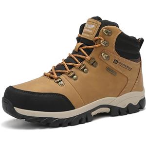 ARRIGO BELLO Uomo Stivali da Neve Invernali Scarpe Allineato Pelliccia Caloroso Caviglia Piatto Stivaletti Sportive Boots Escursionismo 41-46 （Cammello023, 46 EU）