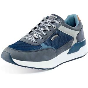 LEOSS ORIGINAL Sneakers Uomo Corsa Tennis Scarpe Sportive Confortevole Scarpe Casual Scarpe Elegante Basse Scarpe con Lacci Slip On Sportive Traspirante Trekking SU9458-3 (Blu Navy, 45)