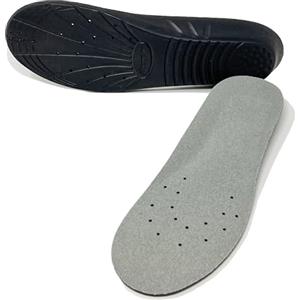 Happystep Solette Plantari Ortopedici di Gommapiuma di memoria PU, Confortevole Soletta con Supporto per Arco Imbottito, Cuscino per Fascite Plantare Ammortizzante (Grigio scuro, 35-37 EU)